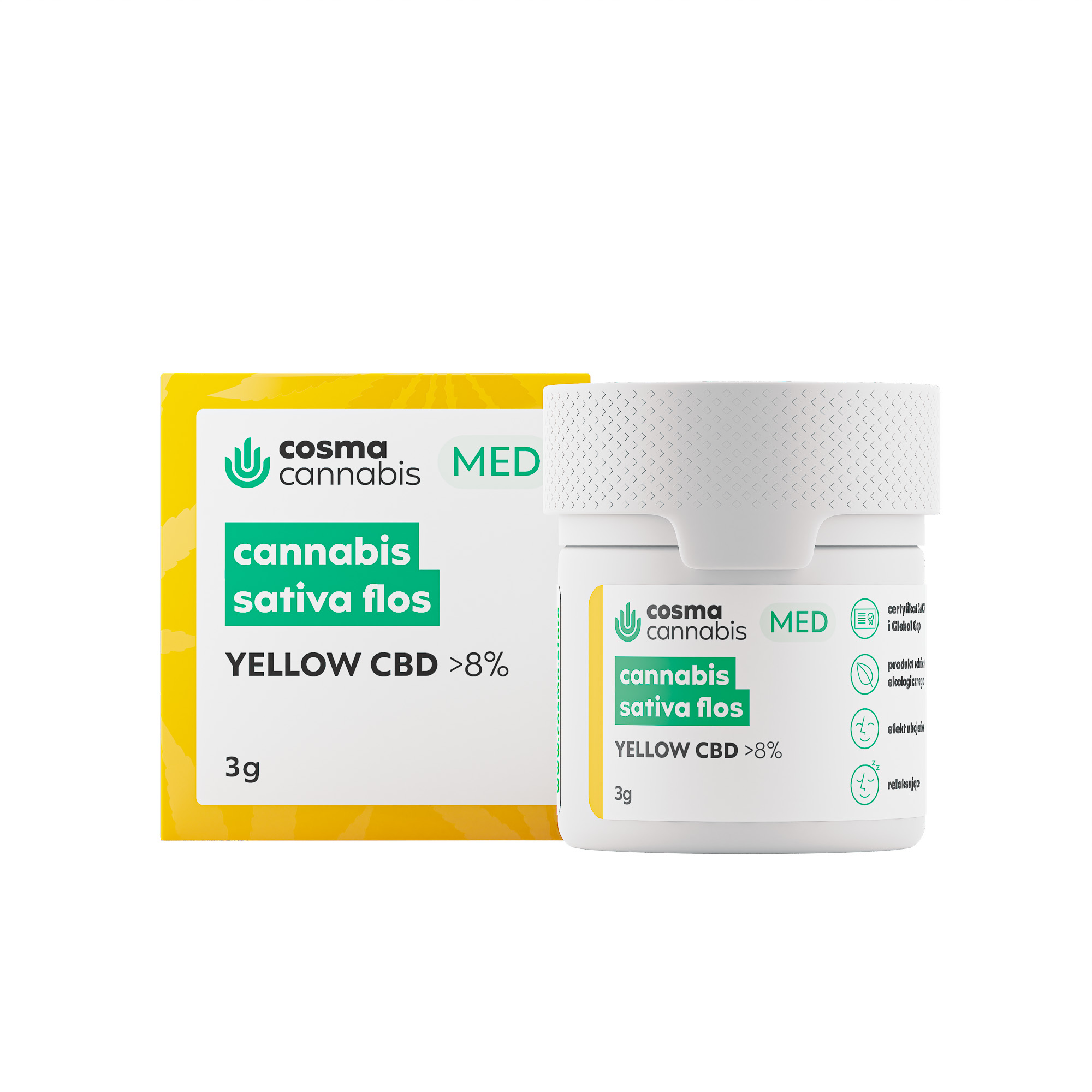Cosma Cannabis YELLOW CBD >8% 3 g