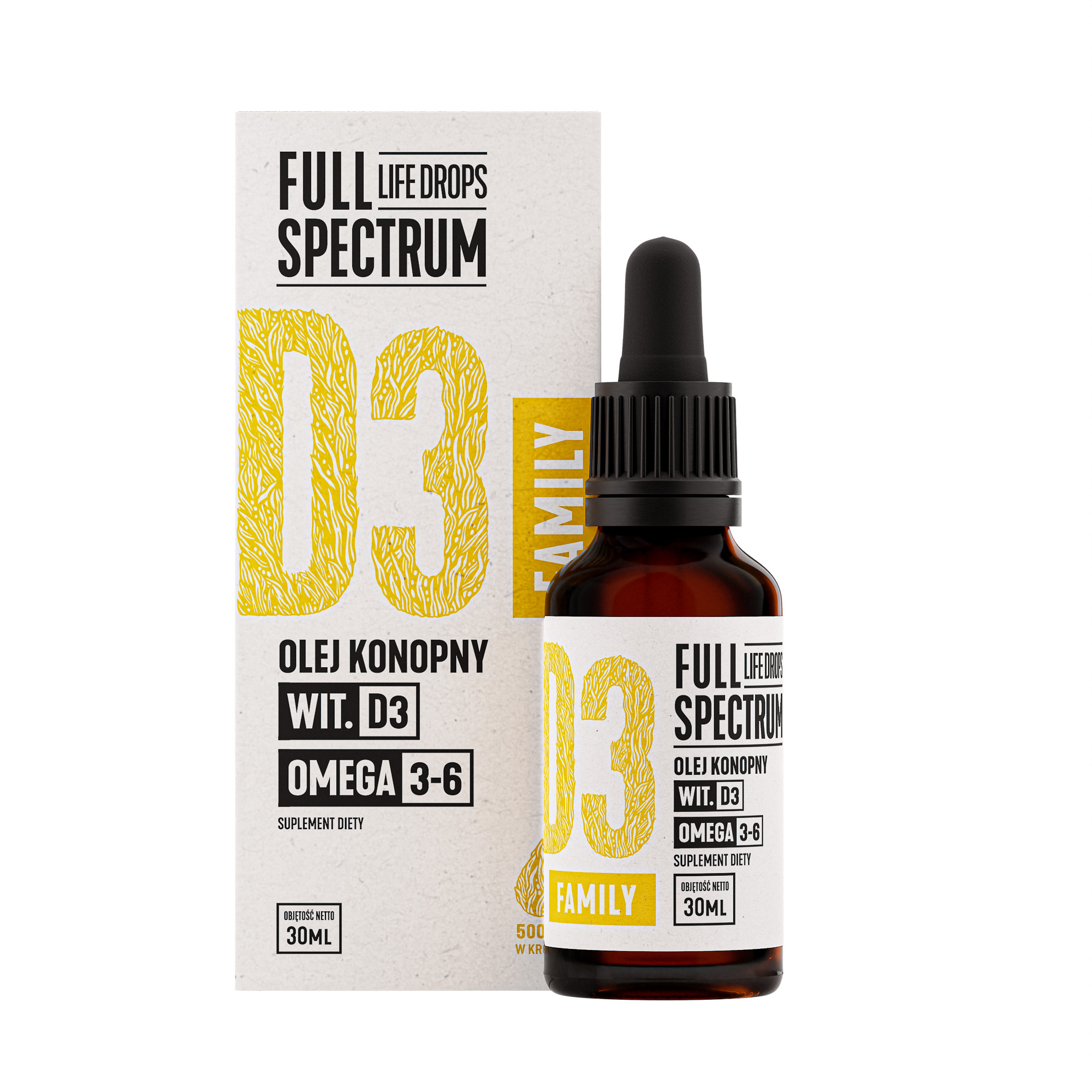 Full Spectrum Life Drops Witamina D3 Family 30 ml